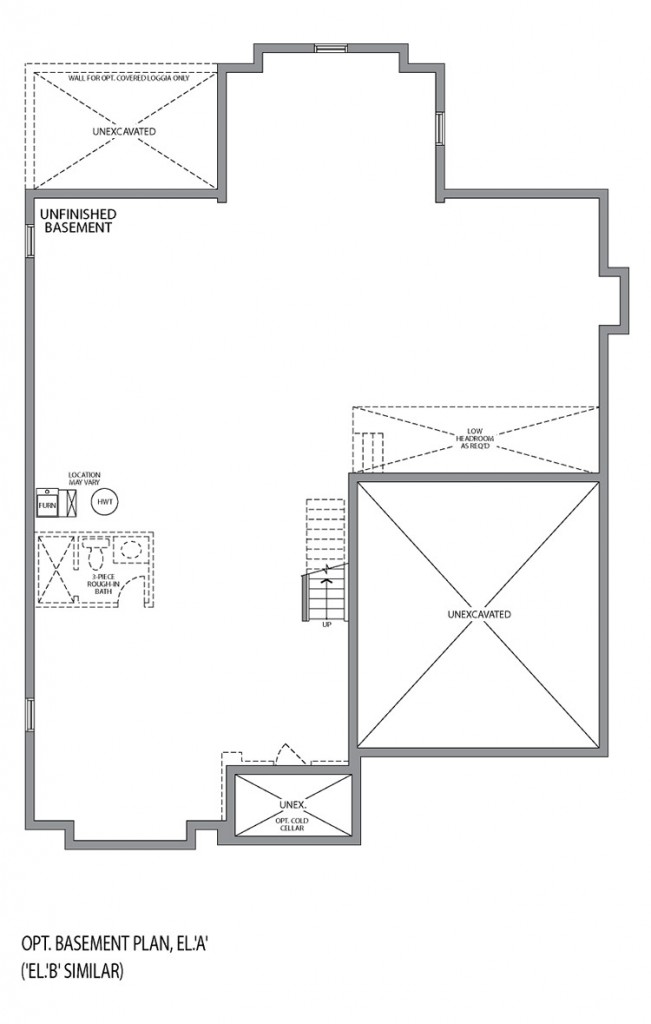 Optional-Basement-plan-Elevation-A - Lakeview Homes