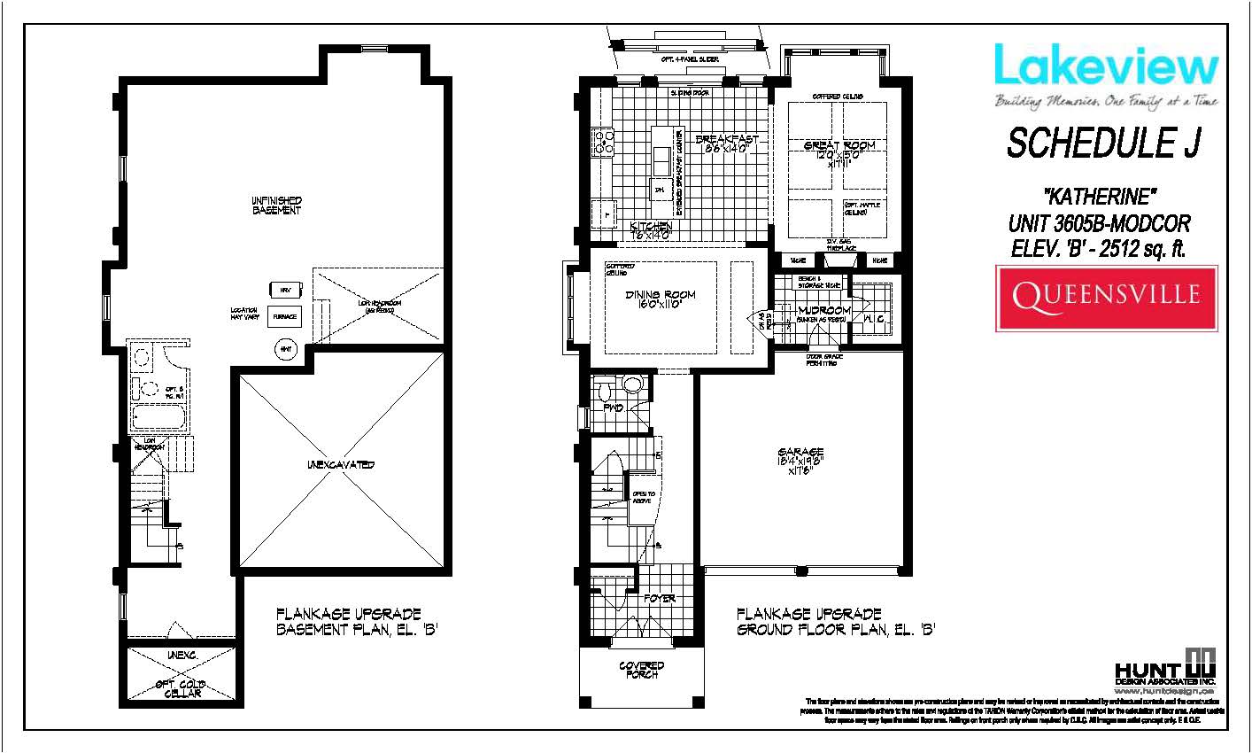 Basement & Main Floor (Elevation B) - Lakeview Homes